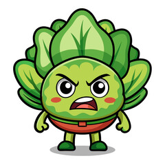  Lightheaded Bok Choy Vegetable Crocheting Illustration