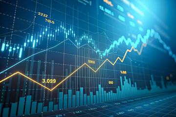 Financial Market Data Analysis with Rising and Falling Trends