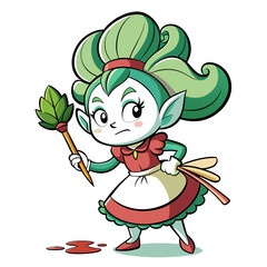  Disoriented Bok Choy in Vegetable Painting