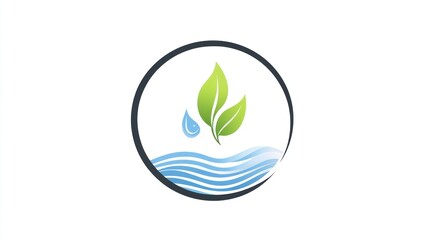 Fototapeta premium Eco-Friendly Water Logo Design