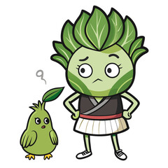 Bok Choy and Bird in a State of Incapacitation