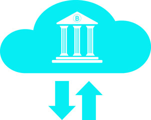 Digital Banking Cloud Concept Illustration
