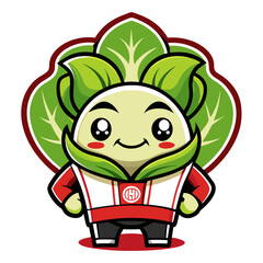  Bok Choy Vegetable Character Designing Art