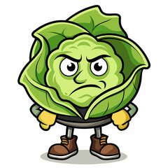  Cabbage Vegetable Character Team Art