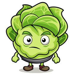  Cabbage Vegetable Character Writing Art