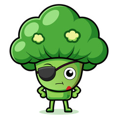  Broccoli Vegetable Character Tutoring Art
