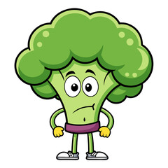  Dizzy Broccoli Vegetable Scuba Diving Illustration
