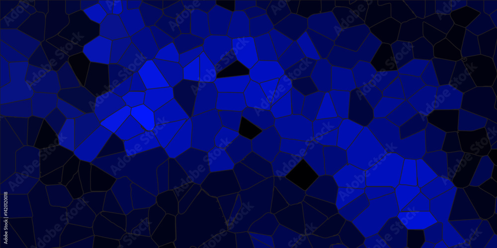 Leinwandbilder abstract seamless blue color quartz crystal pixel diagram background. black vector low poly cover. d
