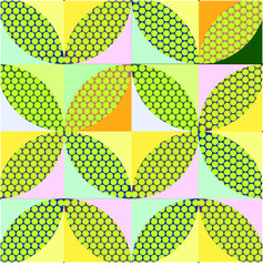 vector seamless pattern with leaves abstract background.