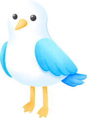 Sea gull, Sea bird Watercolor
