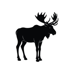 Stunning Female Moose Silhouette Vector Illustrations