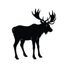 Stunning Female Moose Silhouette Vector Illustrations