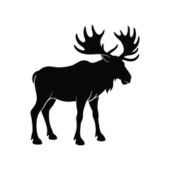 Stunning Female Moose Silhouette Vector Illustrations