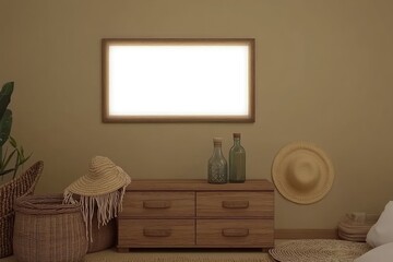 Beige room with decor