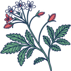  Forage Plant Houseplant Bold Outline Design