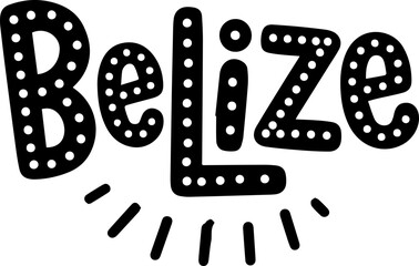 Belize Dotted Text Graphic Design
