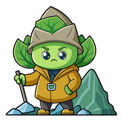 Obraz premium Comfortable Bok Choy on Rock