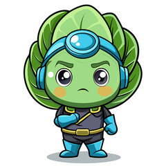  Cabbage in Sprightly Scuba Art
