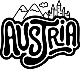 Austria Scenic Mountains Castle Art