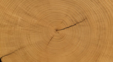 Naklejka premium Detailed Close Up of Tree Rings Wood Texture Natural Growth Rings Circular Pattern Wooden Cross