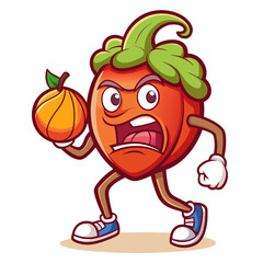  Vibrant Sprightly Bell Pepper Basketball Design