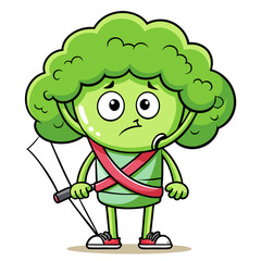  Dynamic Stressed Broccoli Illustration