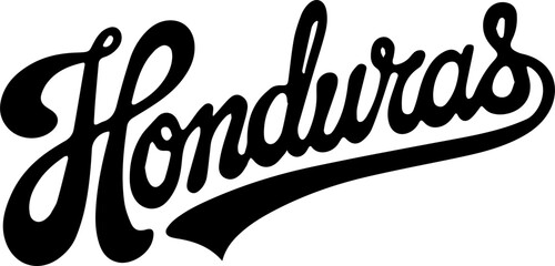 Honduras Country Name Stylish Text