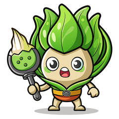  Steady Bok Choy Vegetable Spelunking Illustration