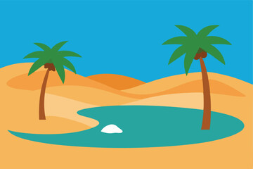 tropical beach with palm trees