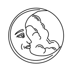 Set of mystic celestial symbol element vector 