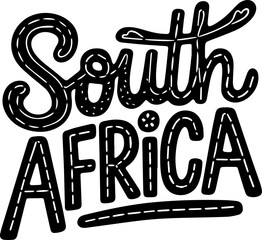 South Africa Travel Hand Lettered