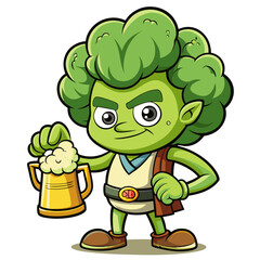  Unique Full Broccoli Brewing Beer Illustration