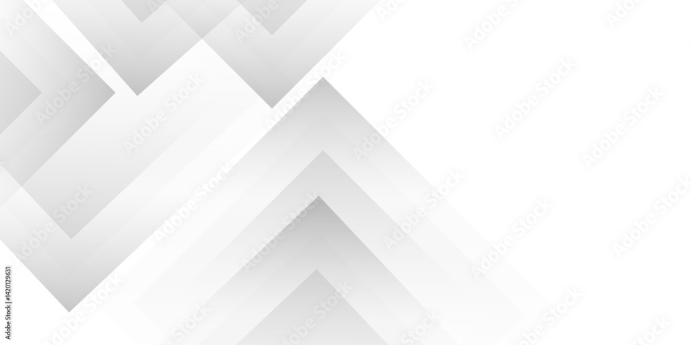 Wall mural abstract modern white design features subtle shadows . modern white and gray technology concept diam