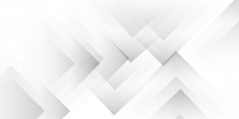 Fototapeta premium Abstract modern white design features subtle shadows . Modern white and gray technology concept diamond triangle geometric line background . abstract tech banner design. Graphic design element stripe
