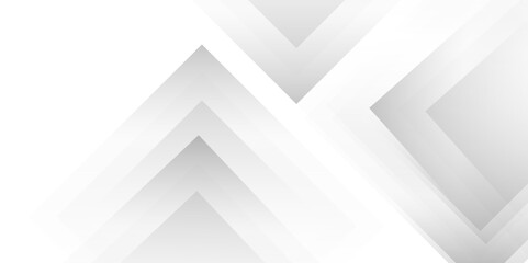 Fototapeta premium Abstract modern white design features subtle shadows . Modern white and gray technology concept diamond triangle geometric line background . abstract tech banner design. Graphic design element stripe
