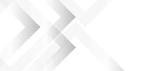 Fototapeta premium Abstract modern white design features subtle shadows . Modern white and gray technology concept diamond triangle geometric line background . abstract tech banner design. Graphic design element stripe