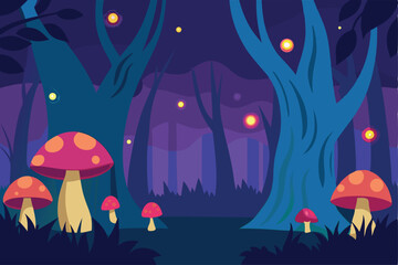mushrooms in the forest
