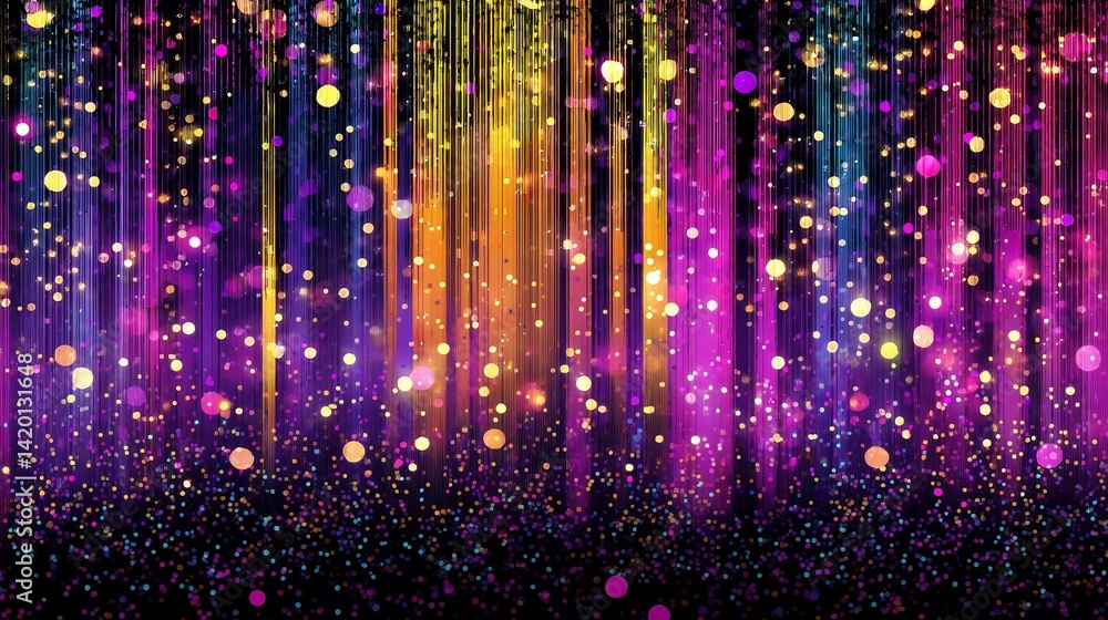 Poster colorful abstract background with luminous lights and contrasting elements for modern design
