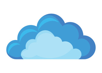 Clear Blue Sky with Soft Clouds in the Background Vector Illustration Peaceful Nature Scene