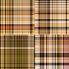 Warm fall gingham tartan check seamless pattern. Woven classic variegated ombre check texture with fabric effect. Repeatable tile for fashion and home decor soft furnishing design. 