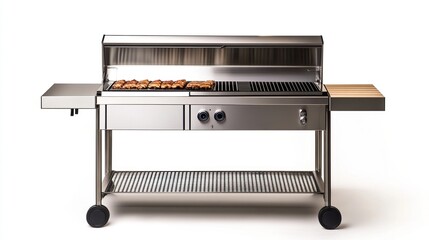 Stainless Steel BBQ Grilling Outdoors.