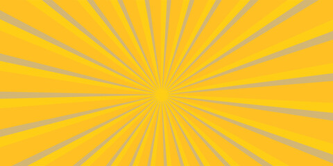 Yellow sun in simple style. Yellow Sunburst Pattern Background Modern seamless retro vintage burst sunrise sunbeam element spiral striped illustration sun rays and sunburst backdrop