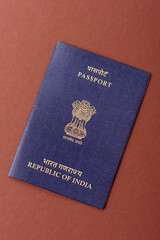 Indian passport for travelling, flying and doing business. India document