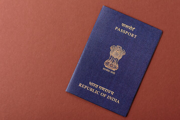 Indian passport for travelling, flying and doing business. India document