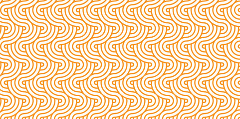 Overlapping Pattern Minimal diamond geometric waves spiral transparent and abstract circle wave line. orange seamless tile stripe geometric create retro line pattern background.