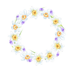 Spring flower wreath