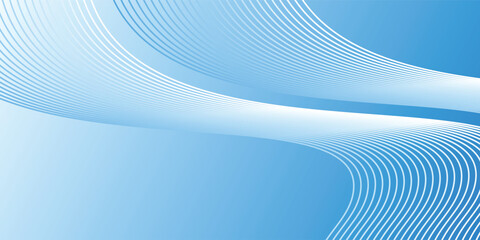 Abstract blue gradient background with shining lines waves. Minimalist background illustration eps10