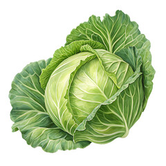 Obraz premium cabbage isolated on white background