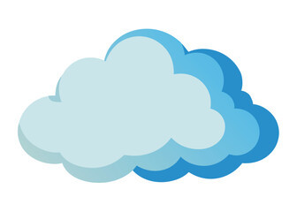 Fluffy Cumulus Clouds in the Sky Vector Illustration Soft White Clouds with Blue Sky Background