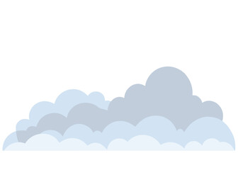 Foggy Morning Sky with Soft Mist Vector Illustration Calm Atmosphere and Serene Landscape Scene